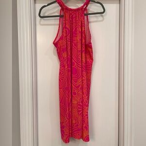 Trina Turk Pink and Orange Swirl Dress